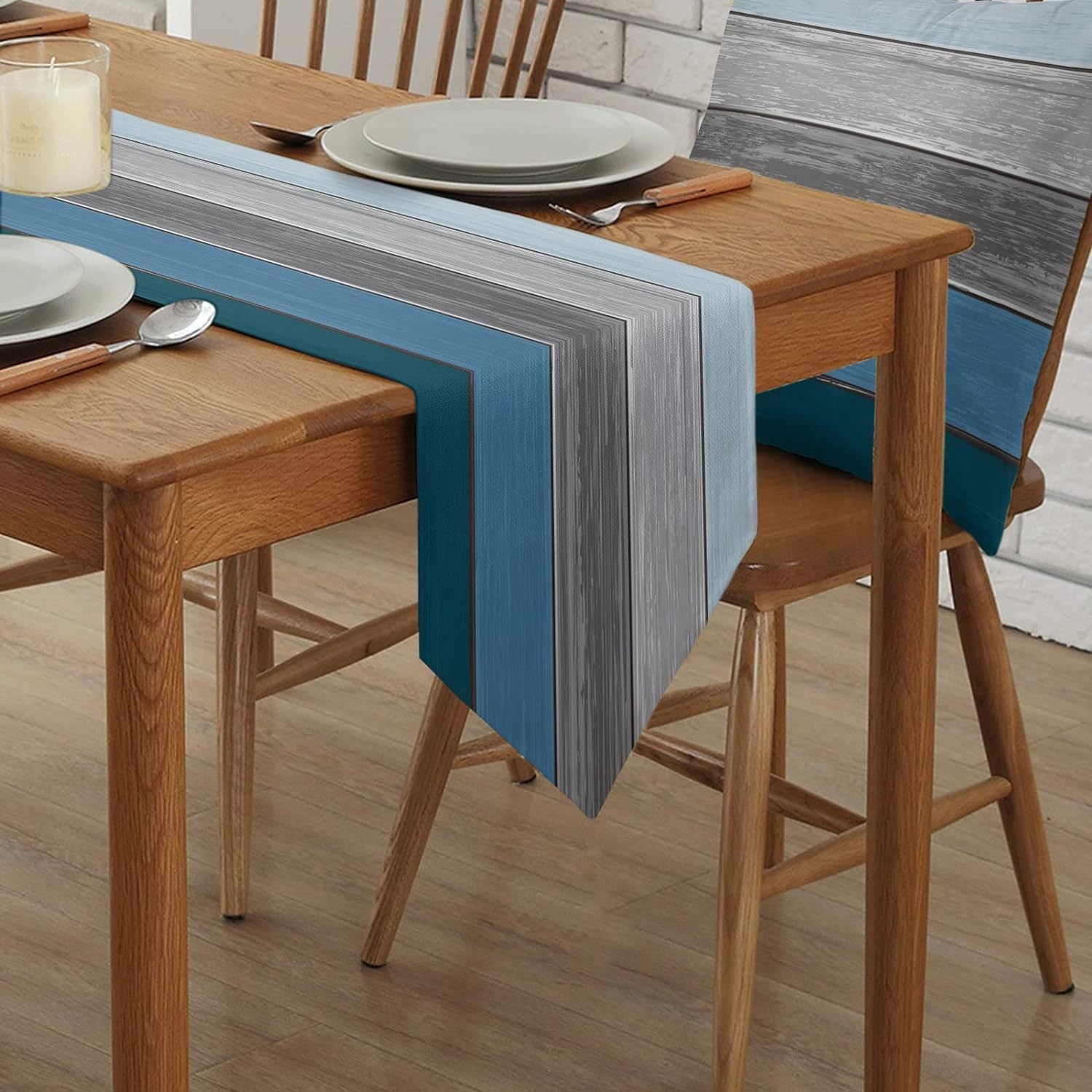 Ombre Linen Table Runner Featuring Elegant Gradient Design For Stylish Home Decor
