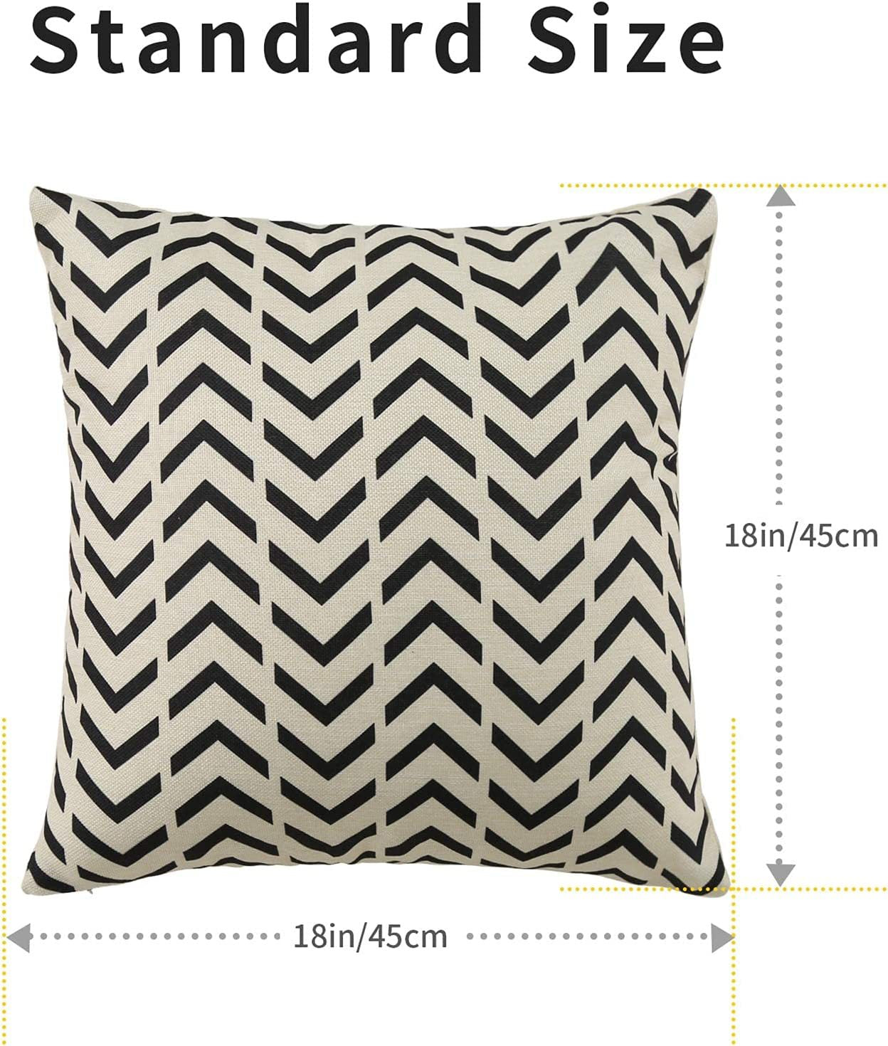 Geometric Pattern Decorative Throw Pillow For Sofa And Bed, Modern Design Cushion In Neutral Colors