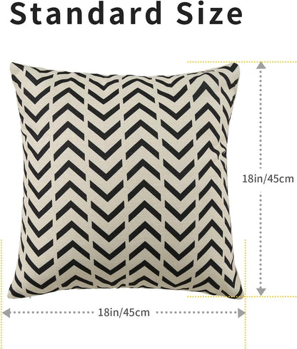 Geometric Pattern Decorative Throw Pillow For Sofa And Bed, Modern Design Cushion In Neutral Colors