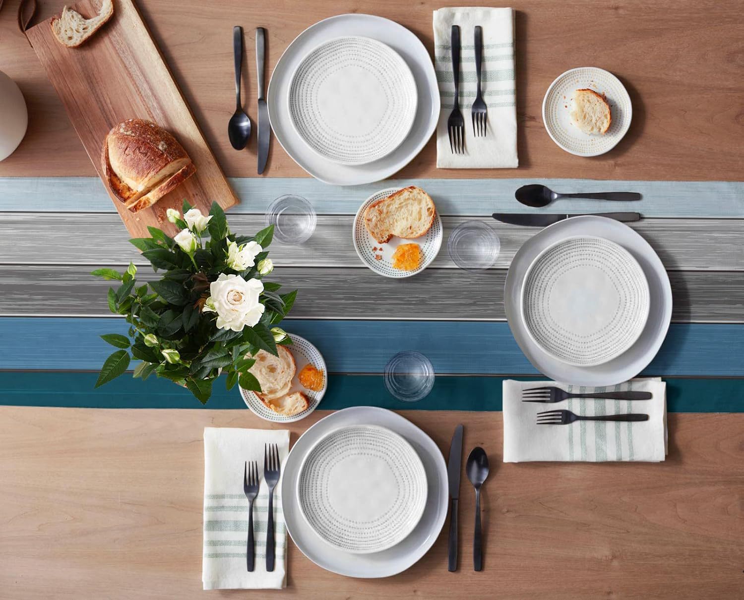 Ombre Linen Table Runner Featuring Elegant Gradient Design For Stylish Home Decor
