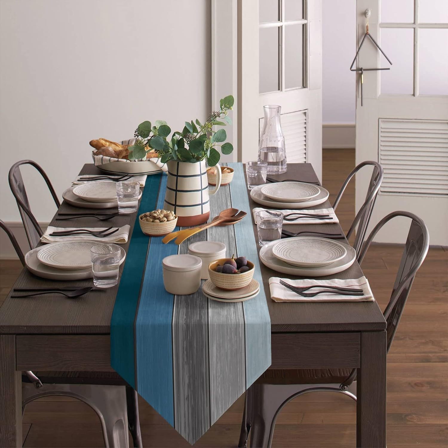 Ombre Linen Table Runner Featuring Elegant Gradient Design For Stylish Home Decor