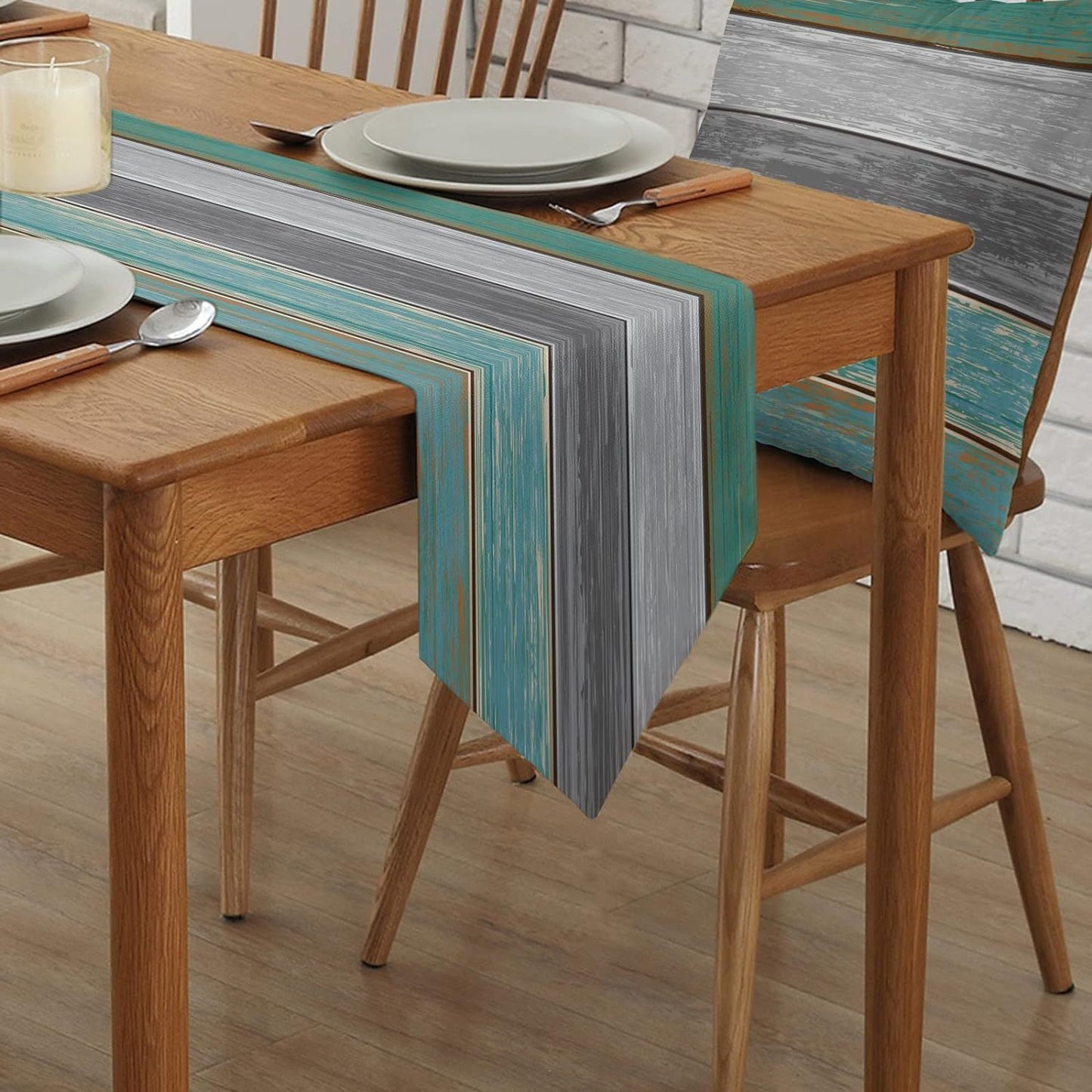 Ombre Linen Table Runner Featuring Elegant Gradient Design For Stylish Home Decor