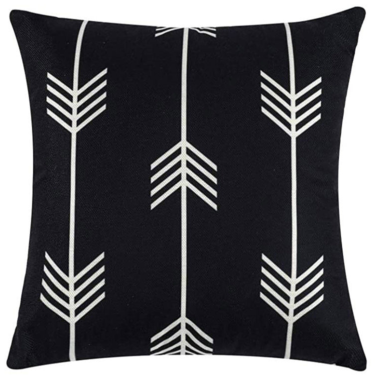 Geometric Pattern Decorative Throw Pillow For Sofa And Bed, Modern Design Cushion In Neutral Colors