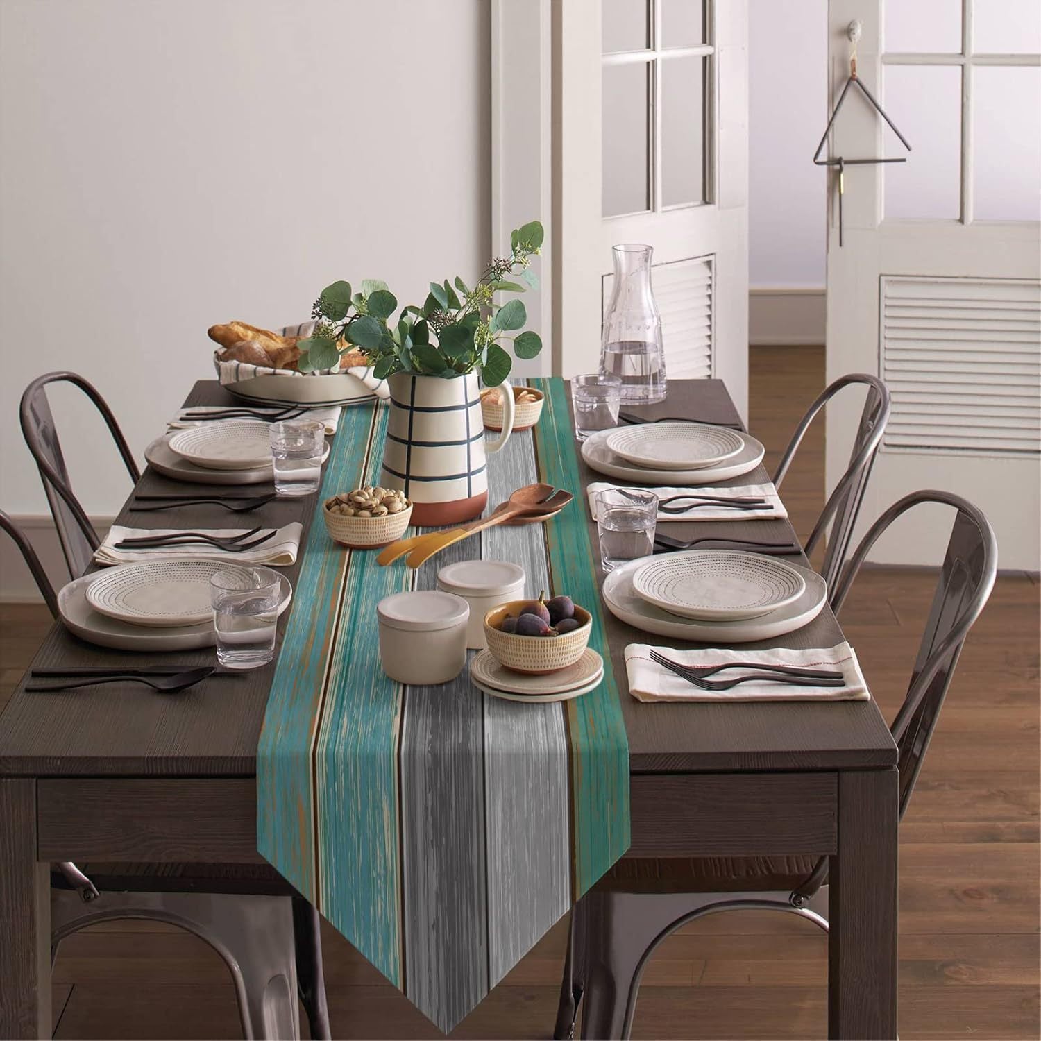 Ombre Linen Table Runner Featuring Elegant Gradient Design For Stylish Home Decor