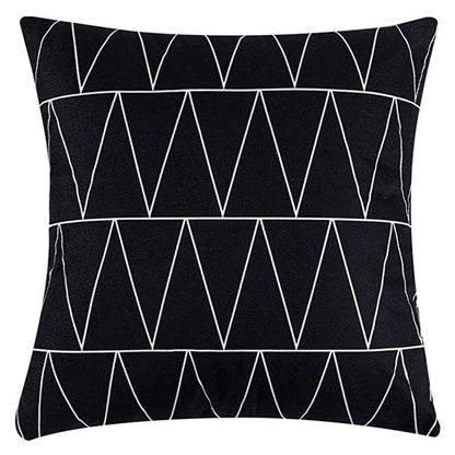 Geometric Pattern Decorative Throw Pillow For Sofa And Bed, Modern Design Cushion In Neutral Colors