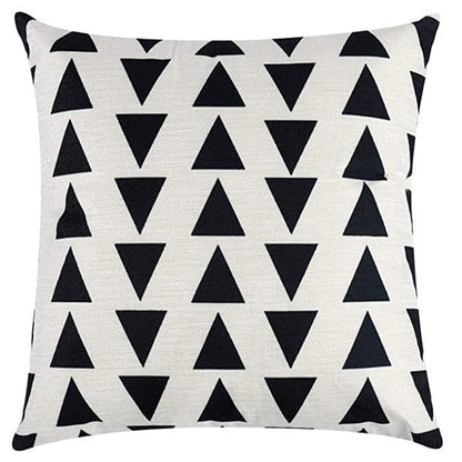 Geometric Pattern Decorative Throw Pillow For Sofa And Bed, Modern Design Cushion In Neutral Colors