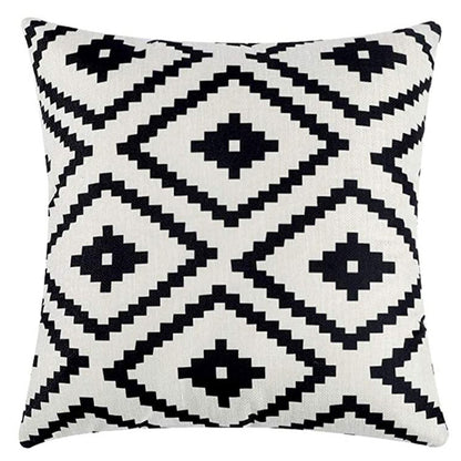 Geometric Pattern Decorative Throw Pillow For Sofa And Bed, Modern Design Cushion In Neutral Colors