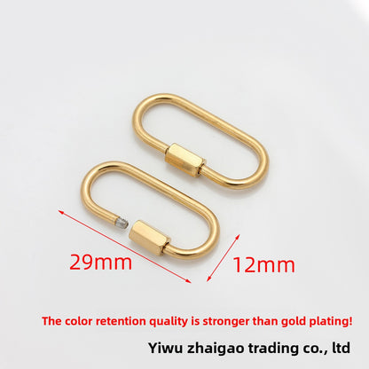 Oval Titanium Steel Love Charms Jewelry Accessories