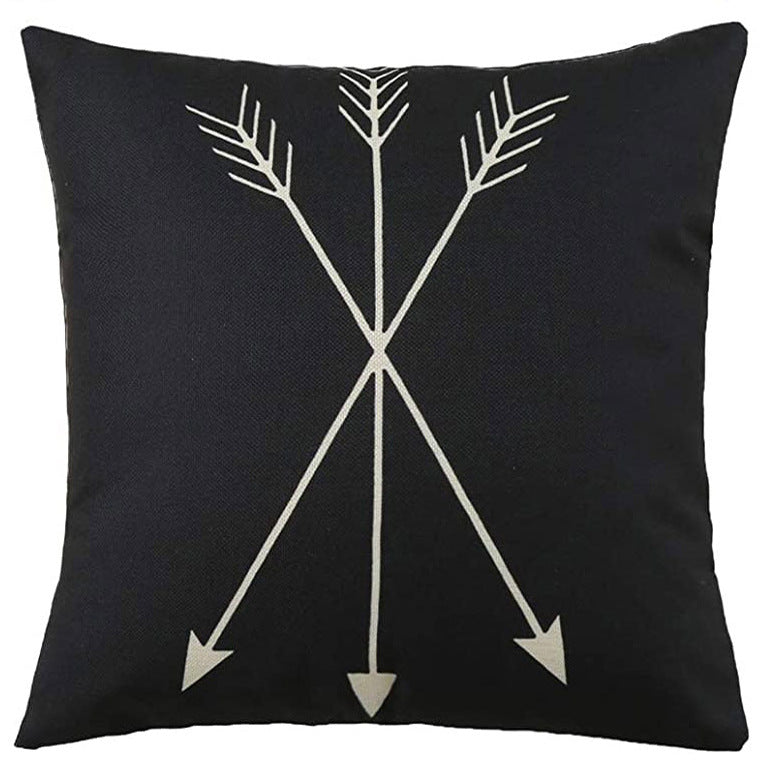 Geometric Pattern Decorative Throw Pillow For Sofa And Bed, Modern Design Cushion In Neutral Colors