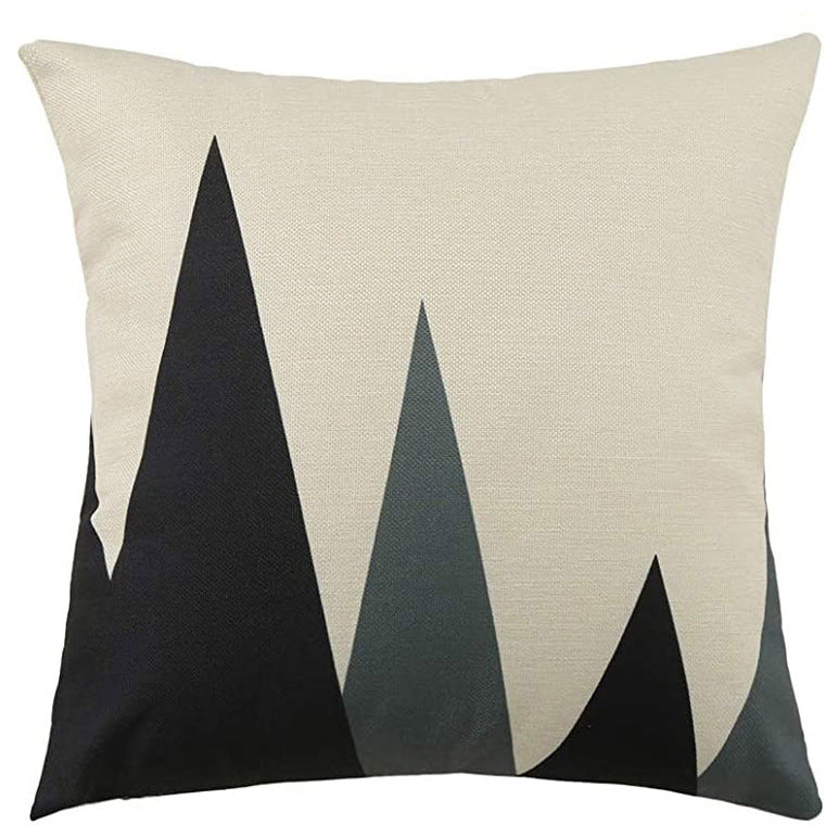 Geometric Pattern Decorative Throw Pillow For Sofa And Bed, Modern Design Cushion In Neutral Colors