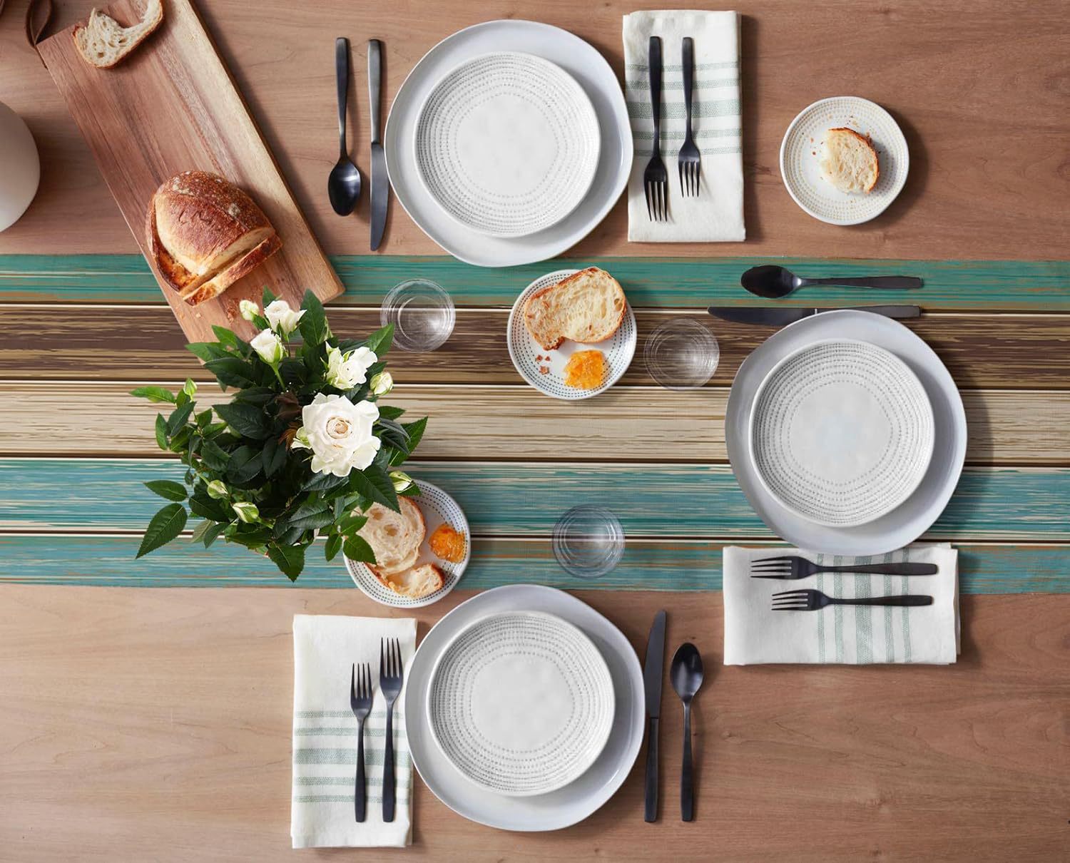 Ombre Linen Table Runner Featuring Elegant Gradient Design For Stylish Home Decor