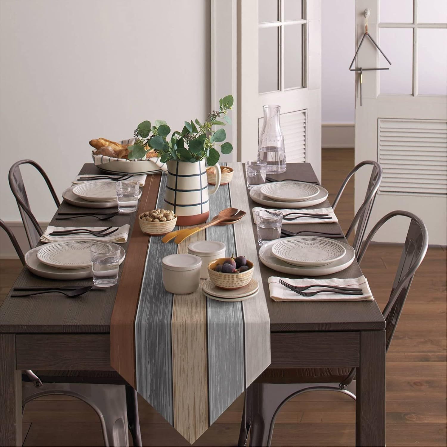 Ombre Linen Table Runner Featuring Elegant Gradient Design For Stylish Home Decor