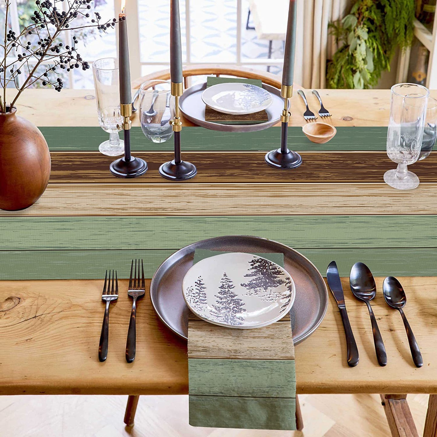 Ombre Linen Table Runner Featuring Elegant Gradient Design For Stylish Home Decor