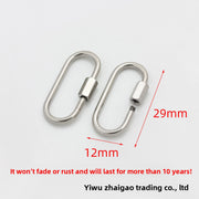 Titanium Steel Twist Buckle, 12*29mm, 1 Piece