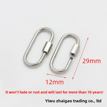 Oval Titanium Steel Love Charms Jewelry Accessories