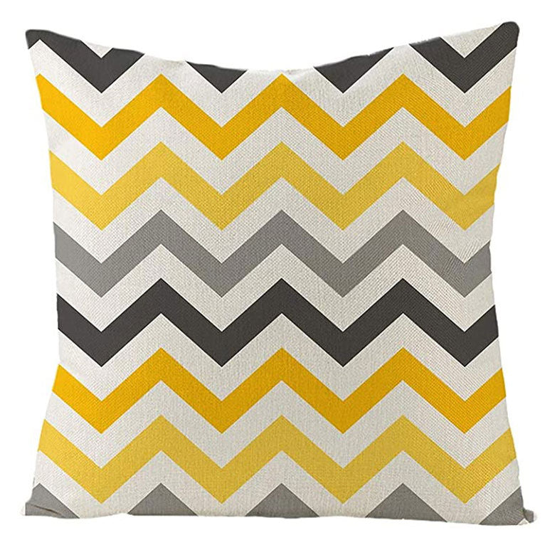 Geometric Pattern Decorative Throw Pillow For Sofa And Bed, Modern Design Cushion In Neutral Colors