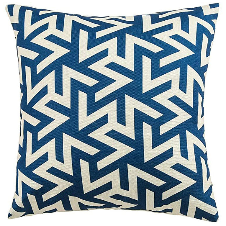 Geometric Pattern Decorative Throw Pillow For Sofa And Bed, Modern Design Cushion In Neutral Colors
