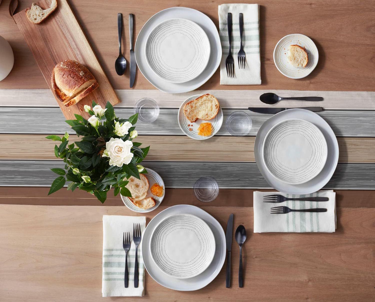 Ombre Linen Table Runner Featuring Elegant Gradient Design For Stylish Home Decor