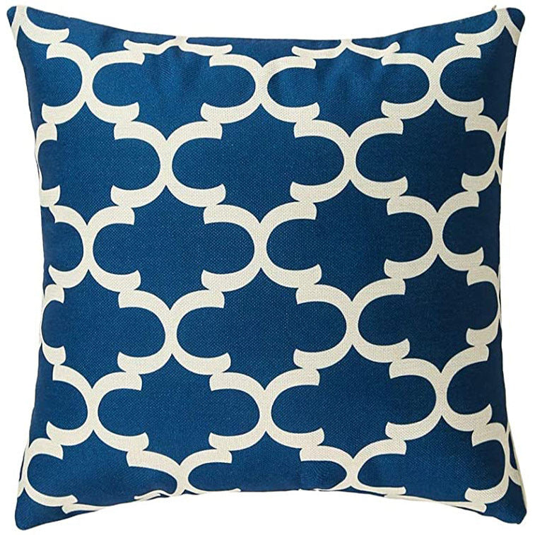 Geometric Pattern Decorative Throw Pillow For Sofa And Bed, Modern Design Cushion In Neutral Colors