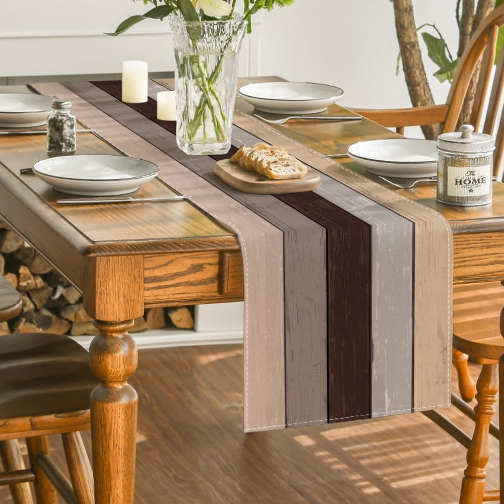 Ombre Linen Table Runner Featuring Elegant Gradient Design For Stylish Home Decor