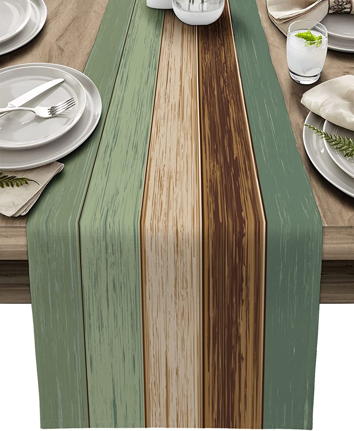 Ombre Linen Table Runner Featuring Elegant Gradient Design For Stylish Home Decor