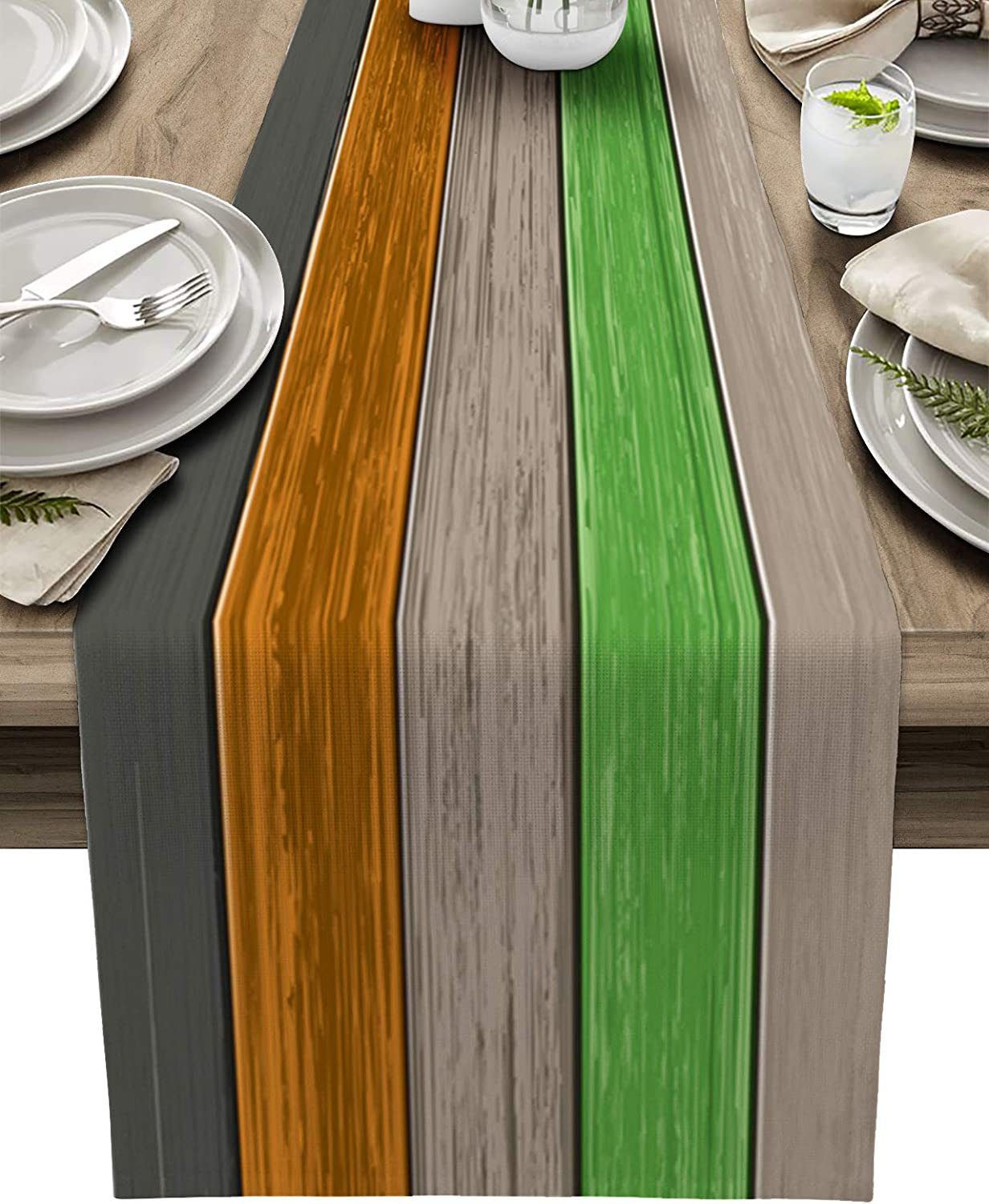 Ombre Linen Table Runner Featuring Elegant Gradient Design For Stylish Home Decor