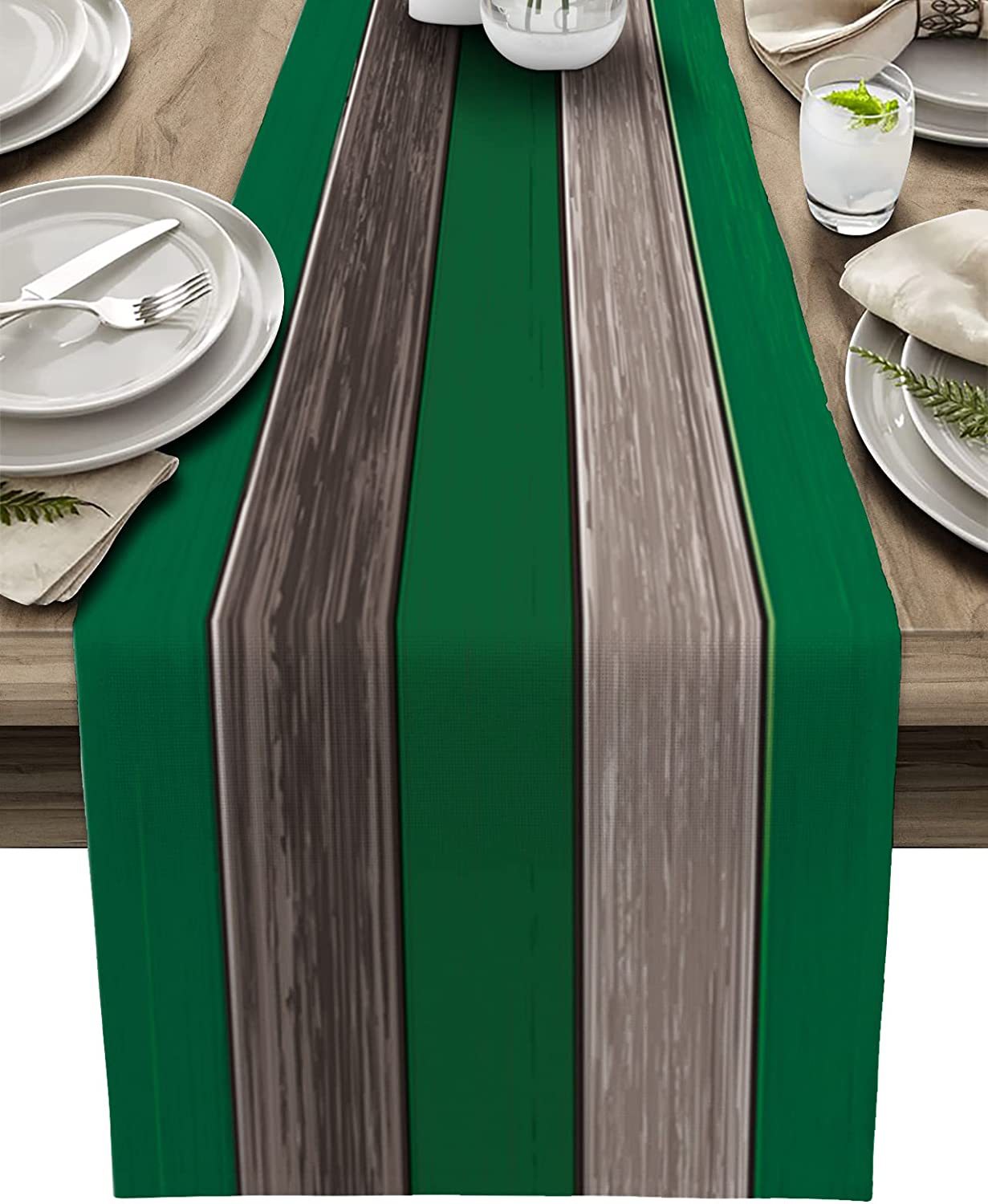Ombre Linen Table Runner Featuring Elegant Gradient Design For Stylish Home Decor
