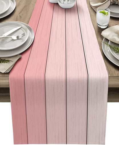 Ombre Linen Table Runner Featuring Elegant Gradient Design For Stylish Home Decor