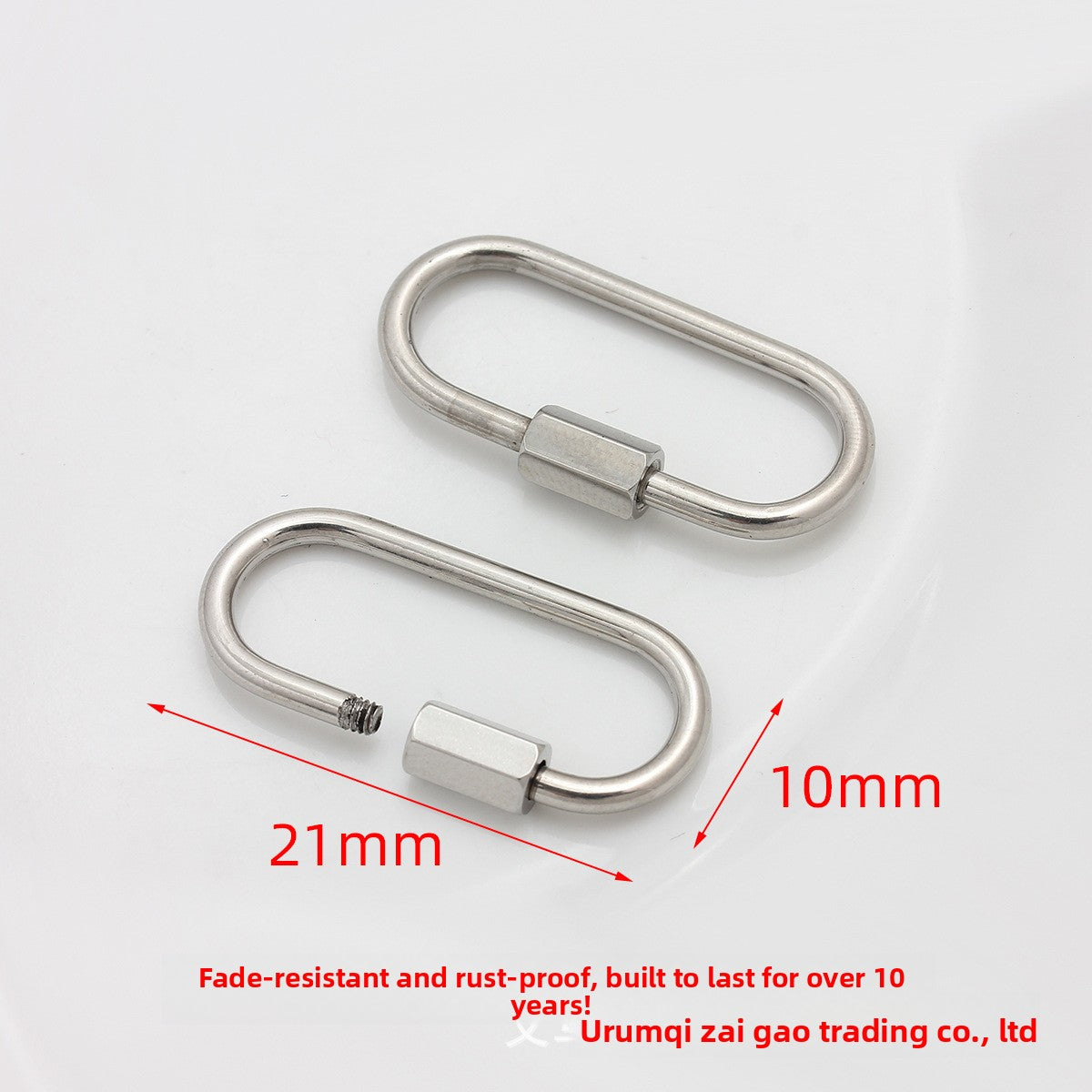 Oval Titanium Steel Love Charms Jewelry Accessories
