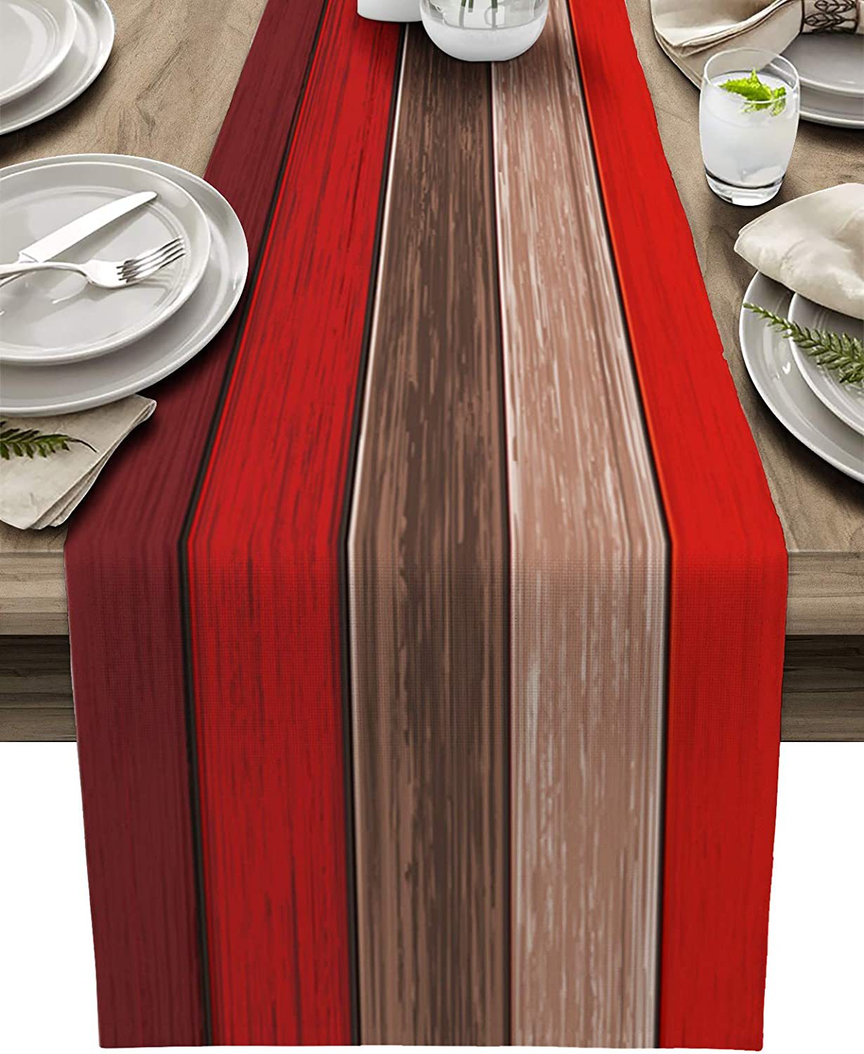 Ombre Linen Table Runner Featuring Elegant Gradient Design For Stylish Home Decor