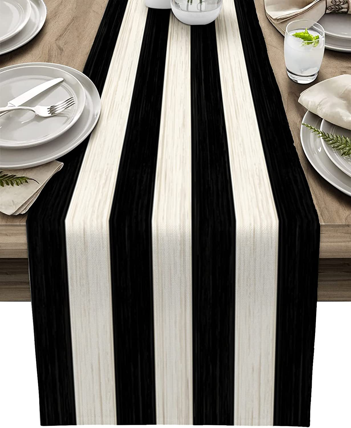 Ombre Linen Table Runner Featuring Elegant Gradient Design For Stylish Home Decor
