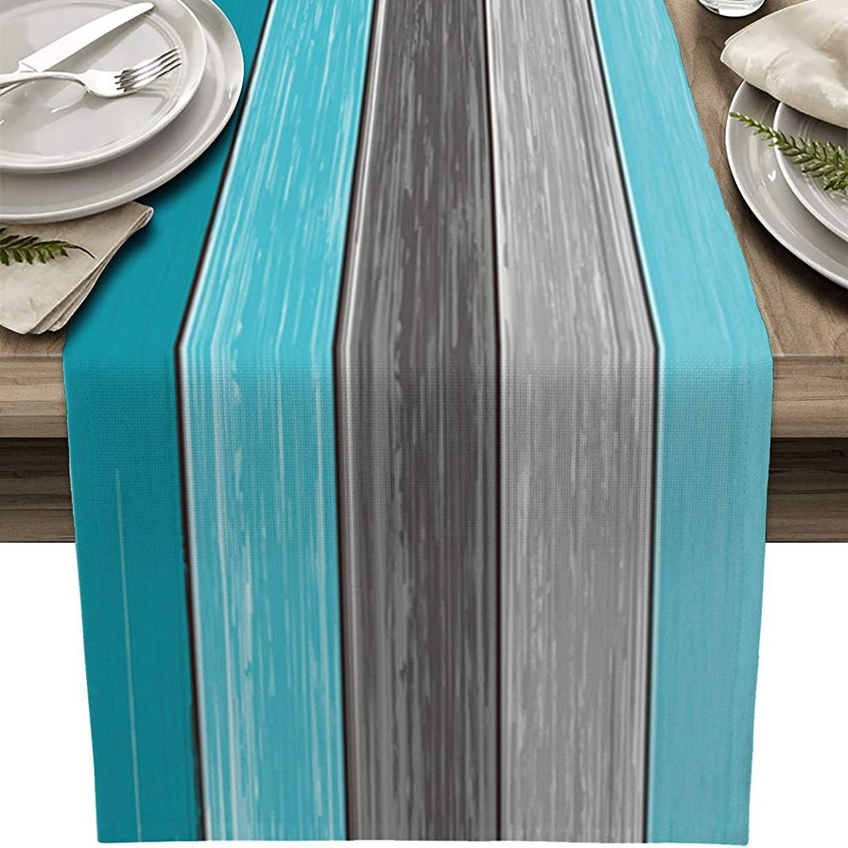 Ombre Linen Table Runner Featuring Elegant Gradient Design For Stylish Home Decor