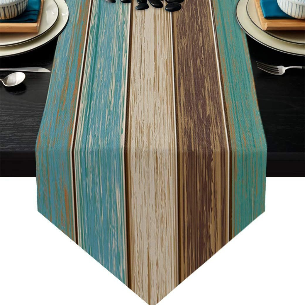 Ombre Linen Table Runner Featuring Elegant Gradient Design For Stylish Home Decor