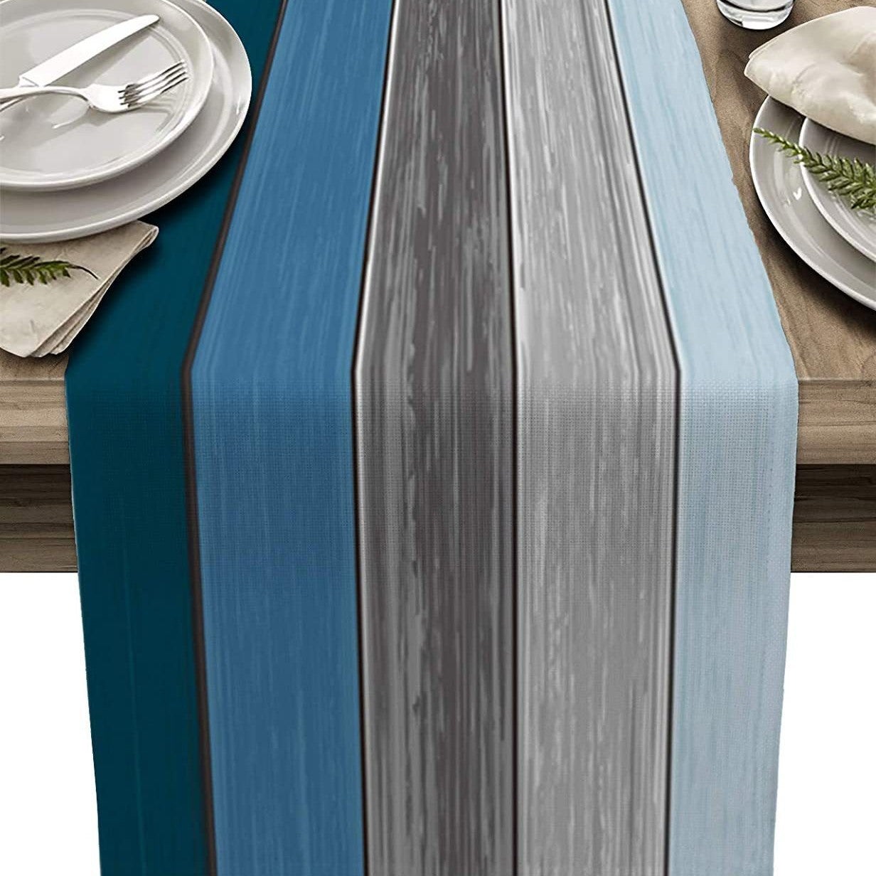 Ombre Linen Table Runner Featuring Elegant Gradient Design For Stylish Home Decor