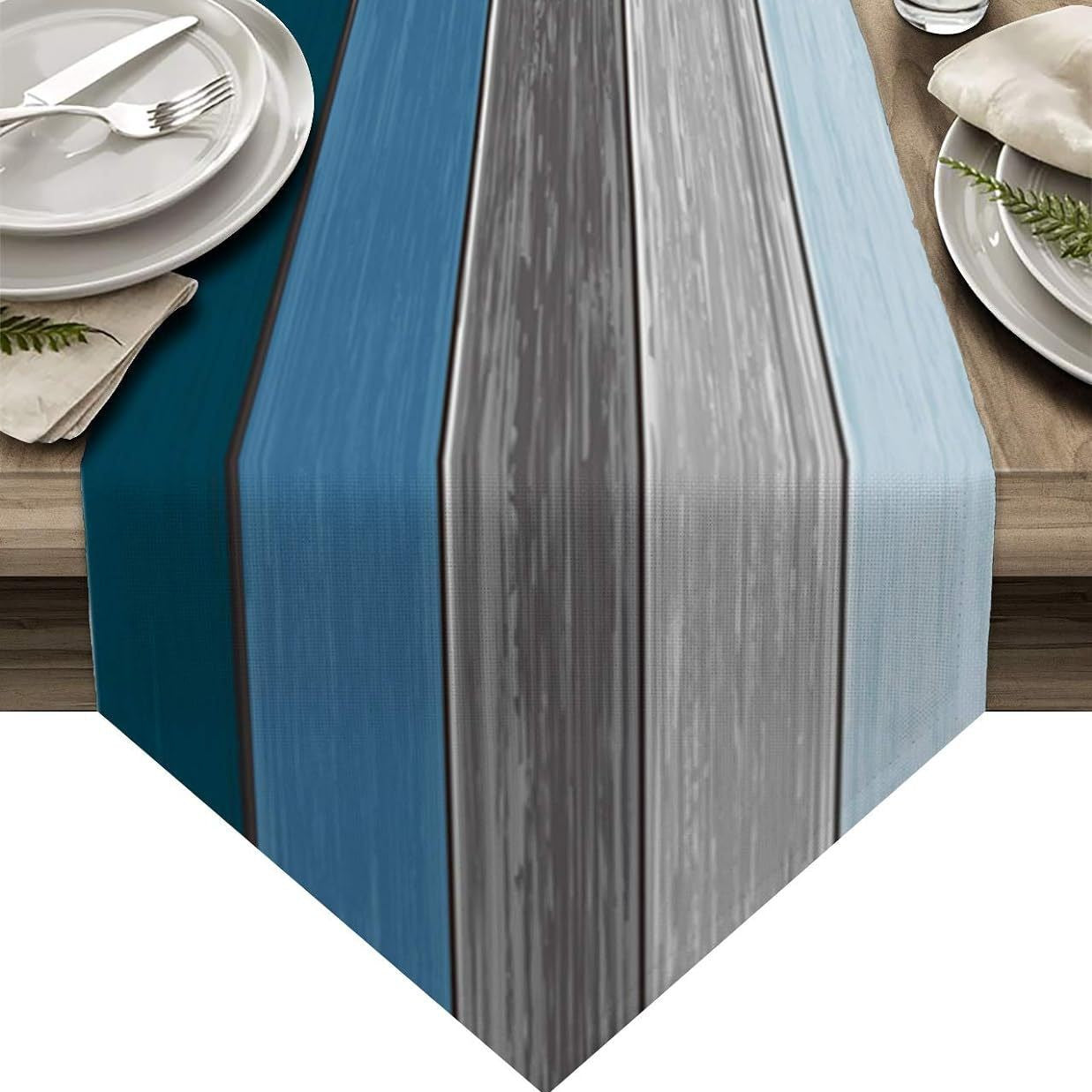 Ombre Linen Table Runner Featuring Elegant Gradient Design For Stylish Home Decor