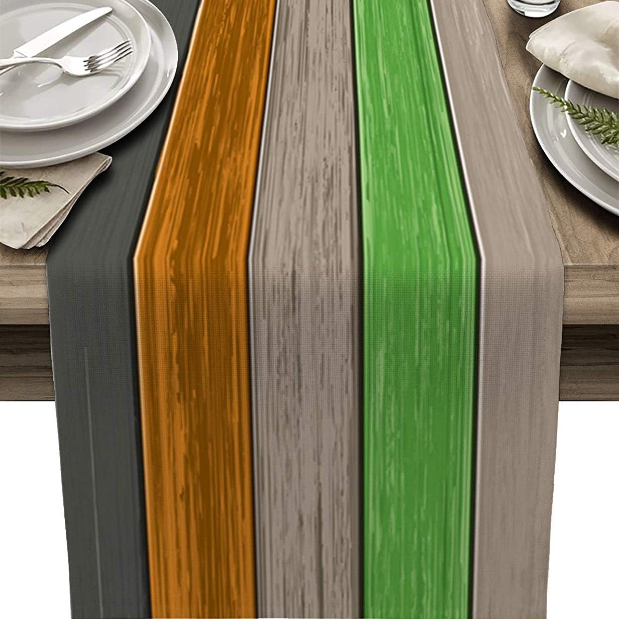 Ombre Linen Table Runner Featuring Elegant Gradient Design For Stylish Home Decor