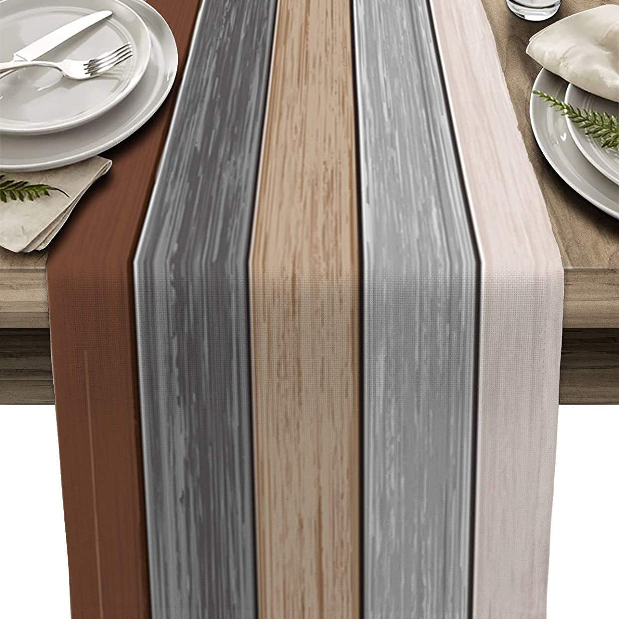 Ombre Linen Table Runner Featuring Elegant Gradient Design For Stylish Home Decor