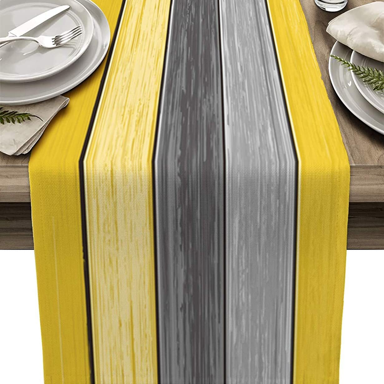 Ombre Linen Table Runner Featuring Elegant Gradient Design For Stylish Home Decor