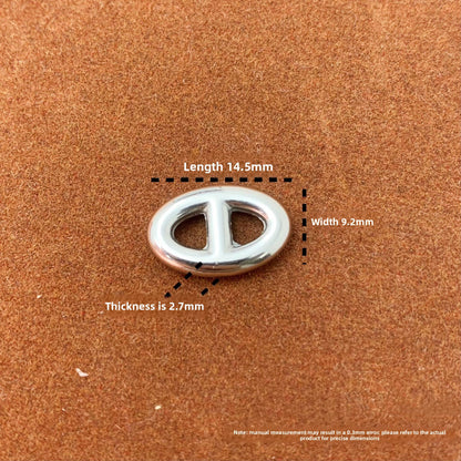 Titanium Steel Jewelry Buckle With Electroplated Finish, Perfect For Love Charms And Jewelry Accessories