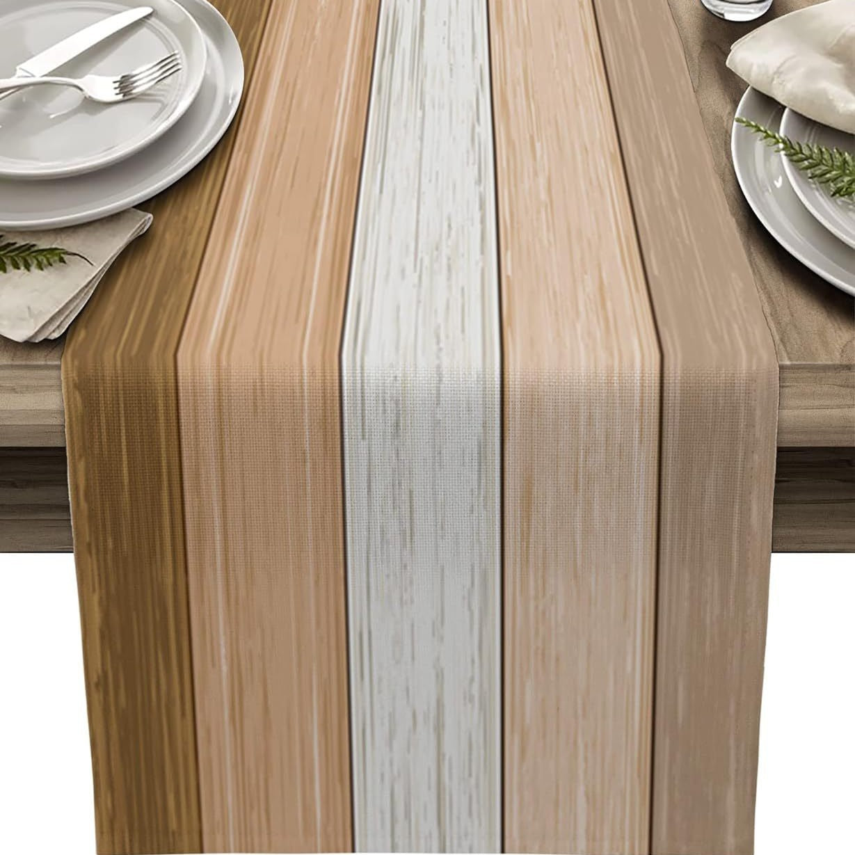 Ombre Linen Table Runner Featuring Elegant Gradient Design For Stylish Home Decor