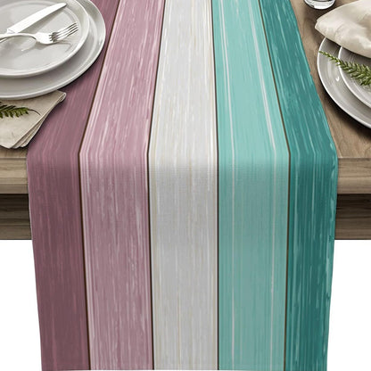 Ombre Linen Table Runner Featuring Elegant Gradient Design For Stylish Home Decor