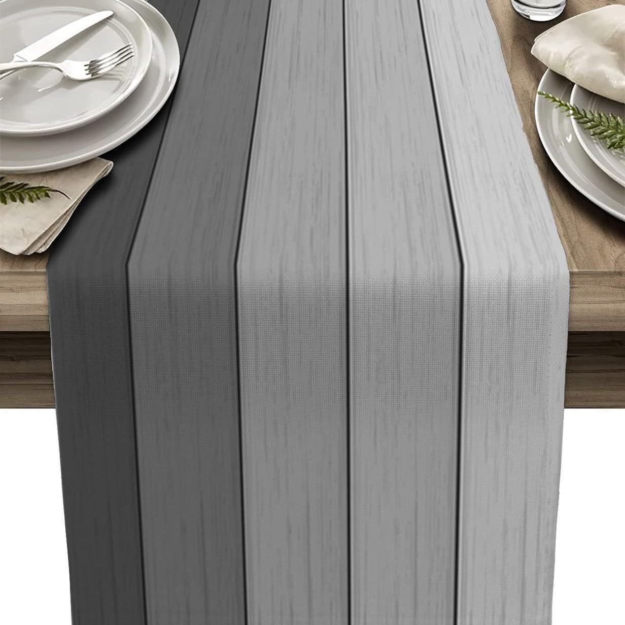 Ombre Linen Table Runner Featuring Elegant Gradient Design For Stylish Home Decor