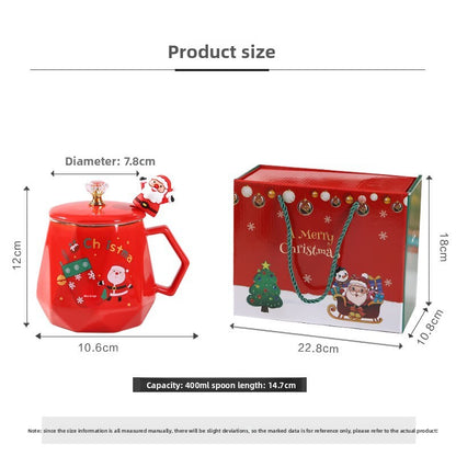 Christmas Cartoon Ceramic Mug Featuring Festive Design, Perfect For Holiday Celebrations