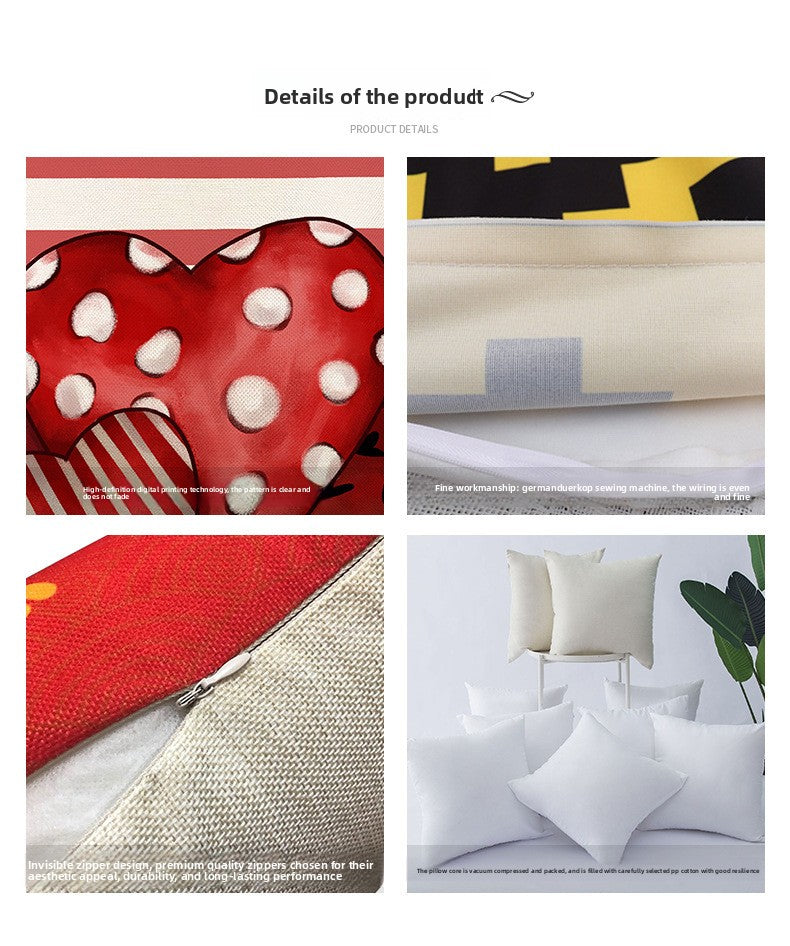 Geometric Pattern Decorative Throw Pillow For Sofa And Bed, Modern Design Cushion In Neutral Colors