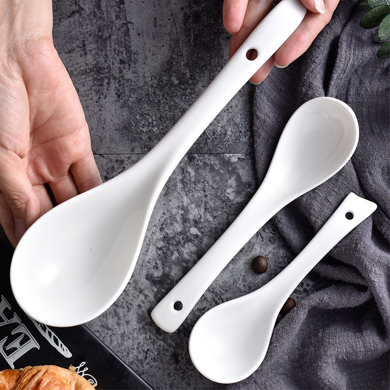 Ceramics Tableware Spoon For Kitchen And Drinking Utensils