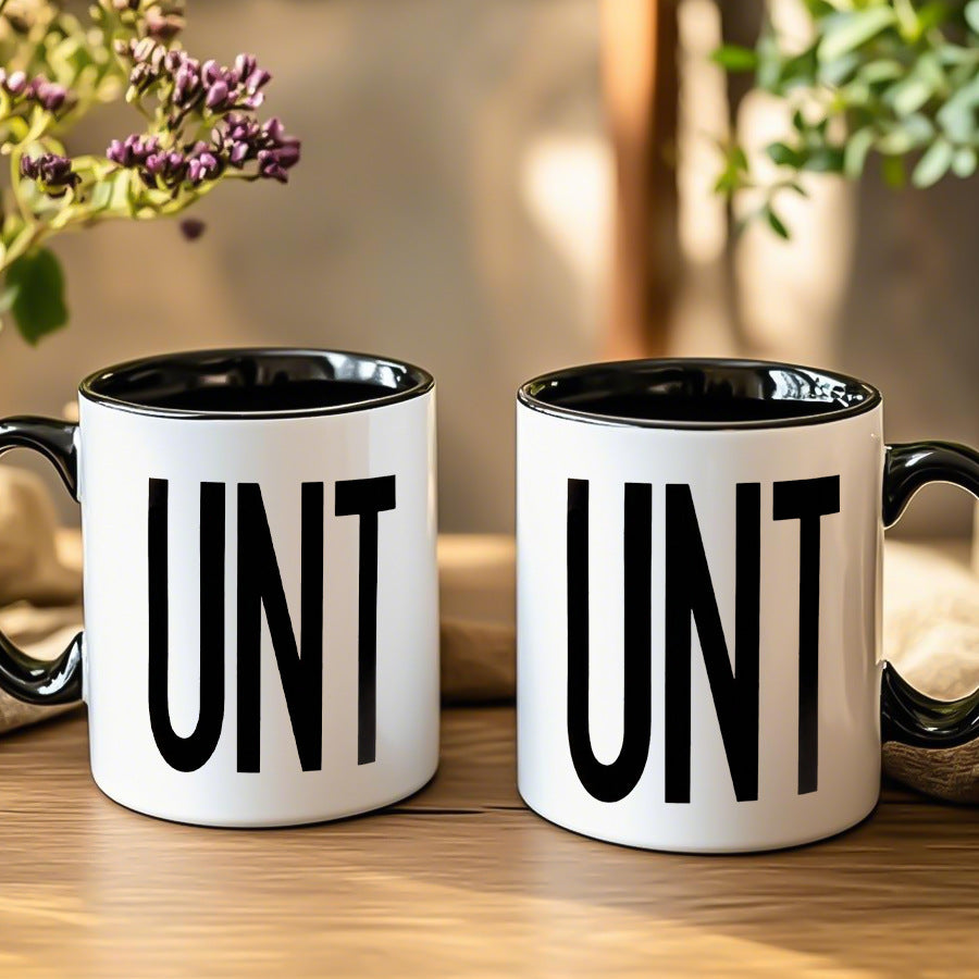 Valentine's Day Ceramic Mug Featuring Elegant Letter Pattern, Perfect For Romantic Gifts