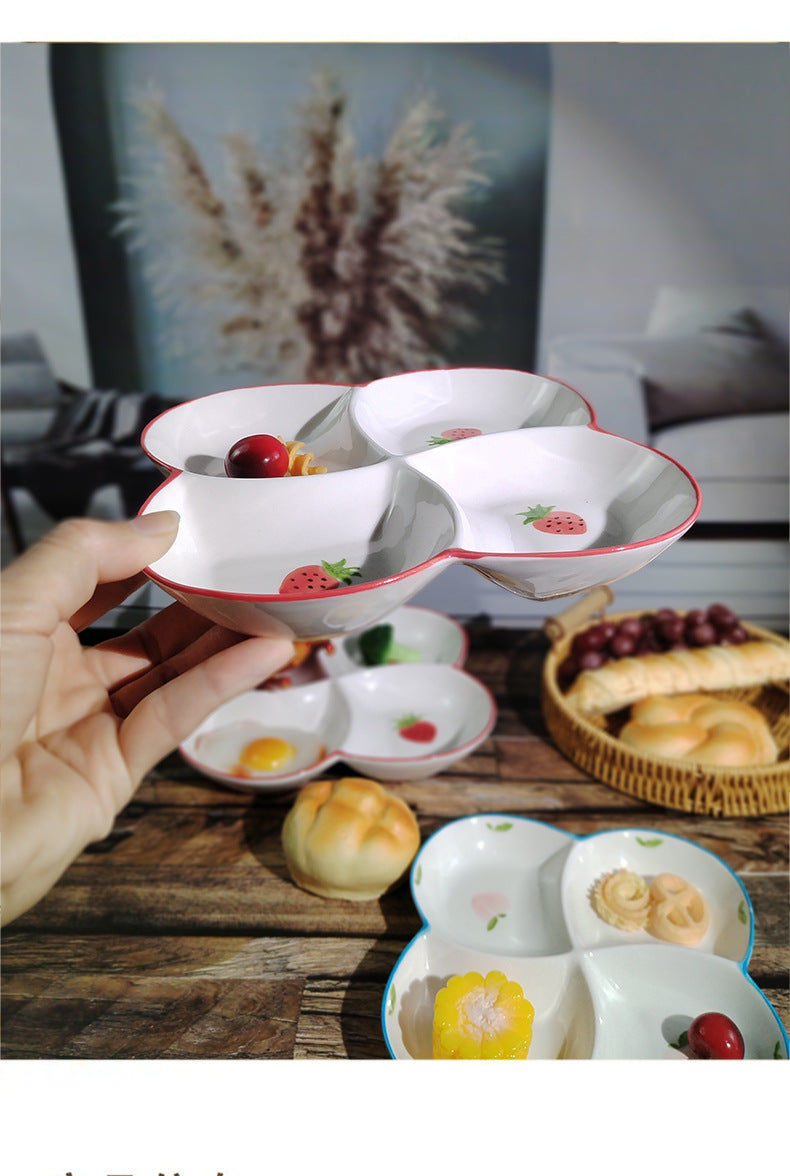 Ceramics Fruit Tableware Plate, Elegant Design For Kitchen And Dining Use