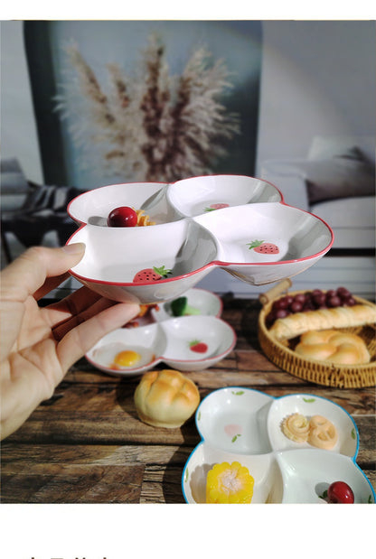 Ceramics Fruit Tableware Plate, Elegant Design For Kitchen And Dining Use
