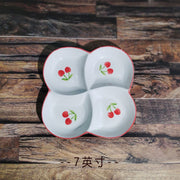 7inch Cherry Four-point Grids Plate
