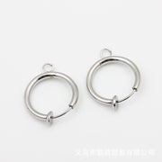 Titanium Steel Ear Clip with an Outer Diameter of 14mm, 1 Piece